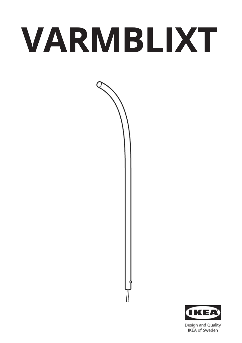 Page 1 de la notice Manuel utilisateur Ikea VARMBLIXT 505.314.93