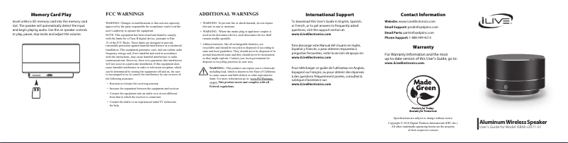 Image de la première page du manuel de l'appareil ISB08