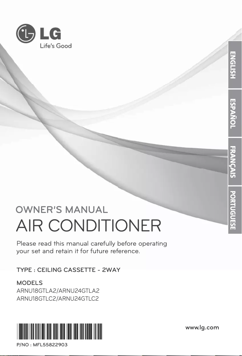 Page 1 de la notice Manuel utilisateur LG ARNU18GTLA2