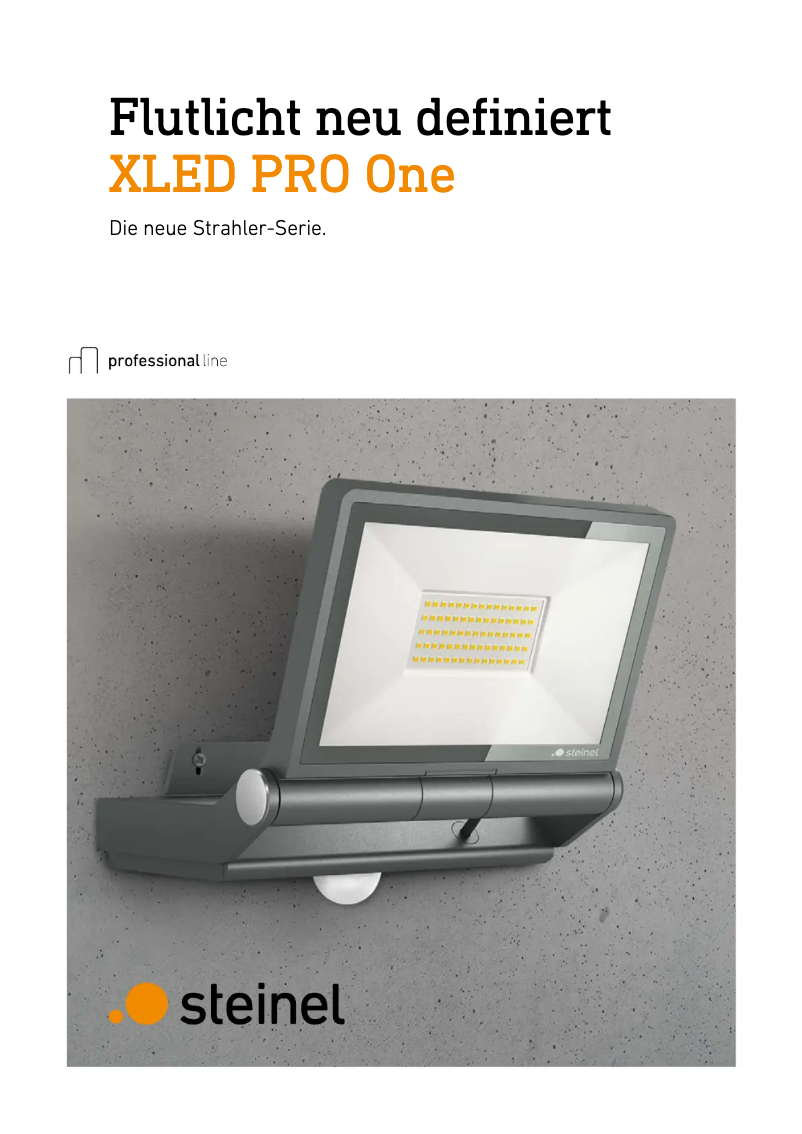 Image de la première page du manuel de l'appareil XLED PRO ONE Plus S
