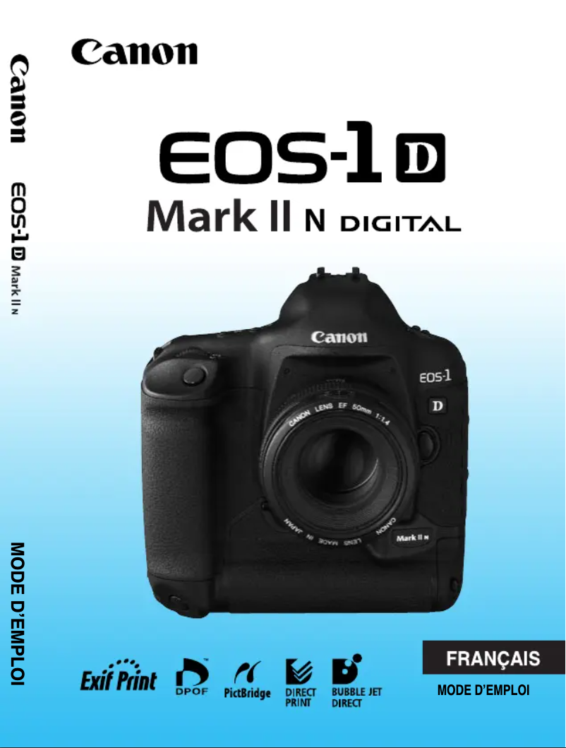 Page 1 de la notice Manuel utilisateur Canon EOS 1D Mark II N