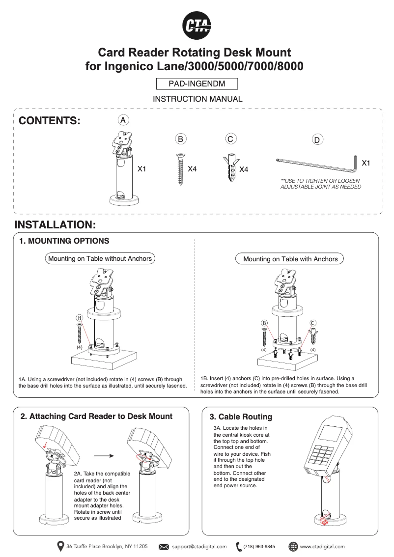 Page 1 de la notice Manuel utilisateur CTA Digital PAD-INGENDM