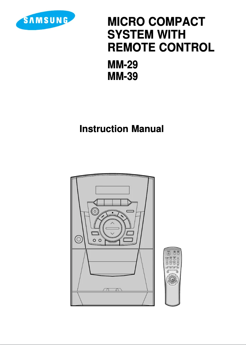 Page 1 de la notice Manuel utilisateur Samsung MM-39