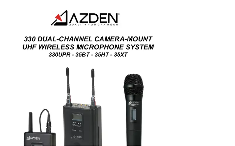 Page 1 of the manual User Manual Azden 330LX