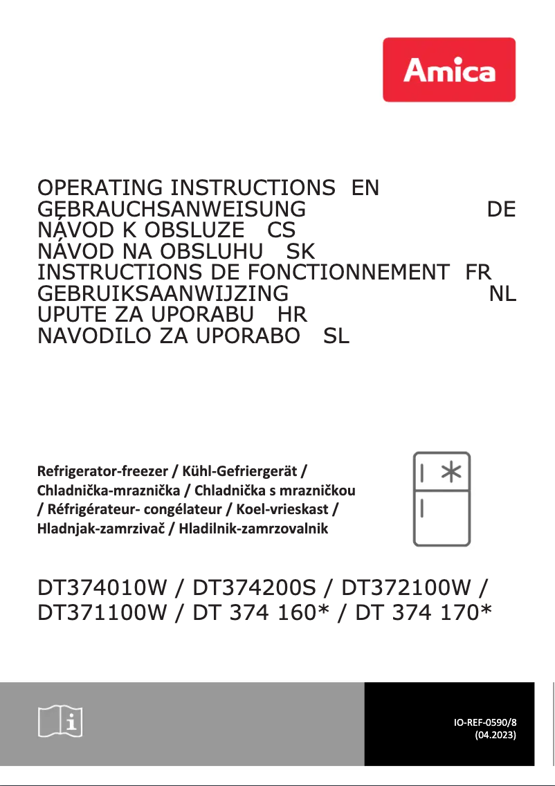 Page 1 de la notice Manuel utilisateur Amica DT 374 160 E