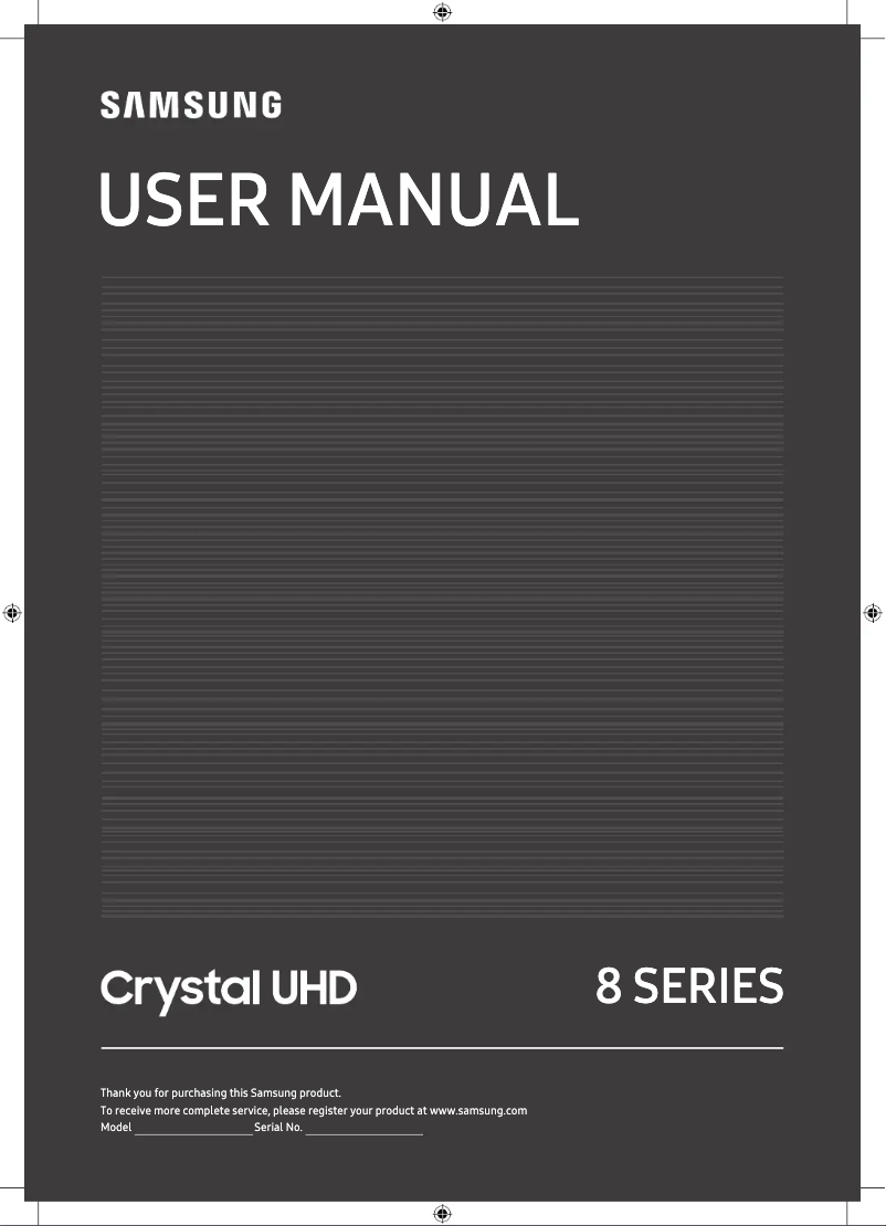 Page n°1 - Manuel utilisateur Samsung UE65TU8506U