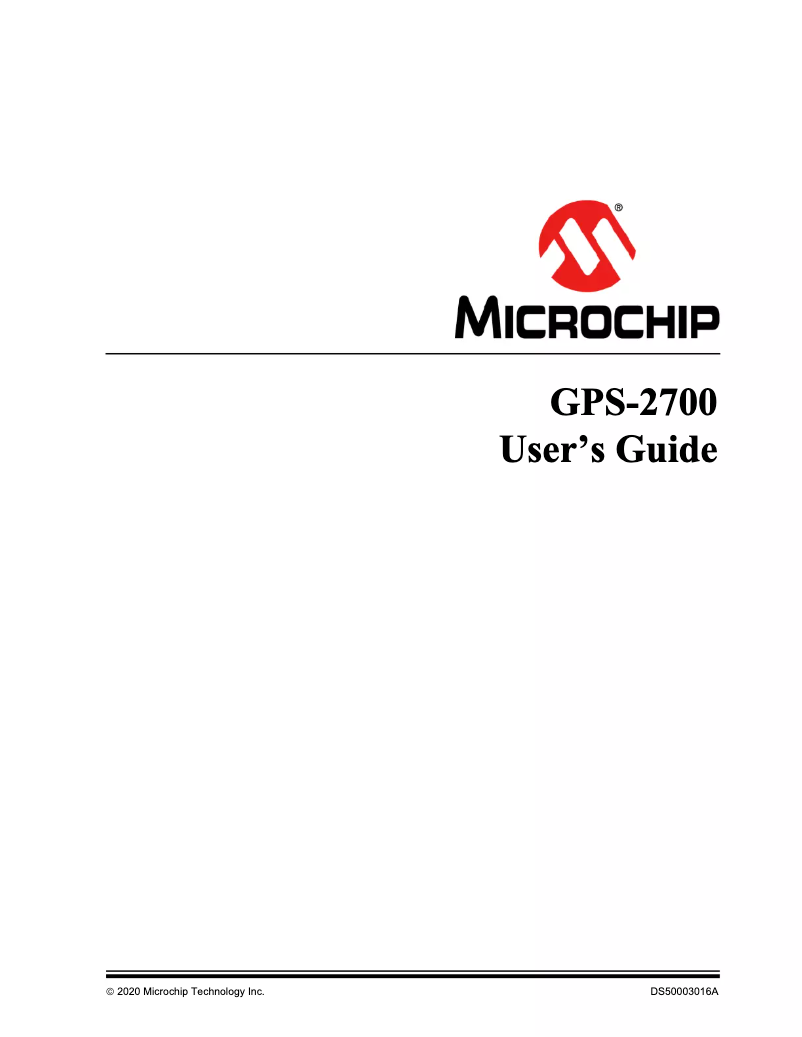 Página 1 del manual Manual de usuario Microchip GPS-2700