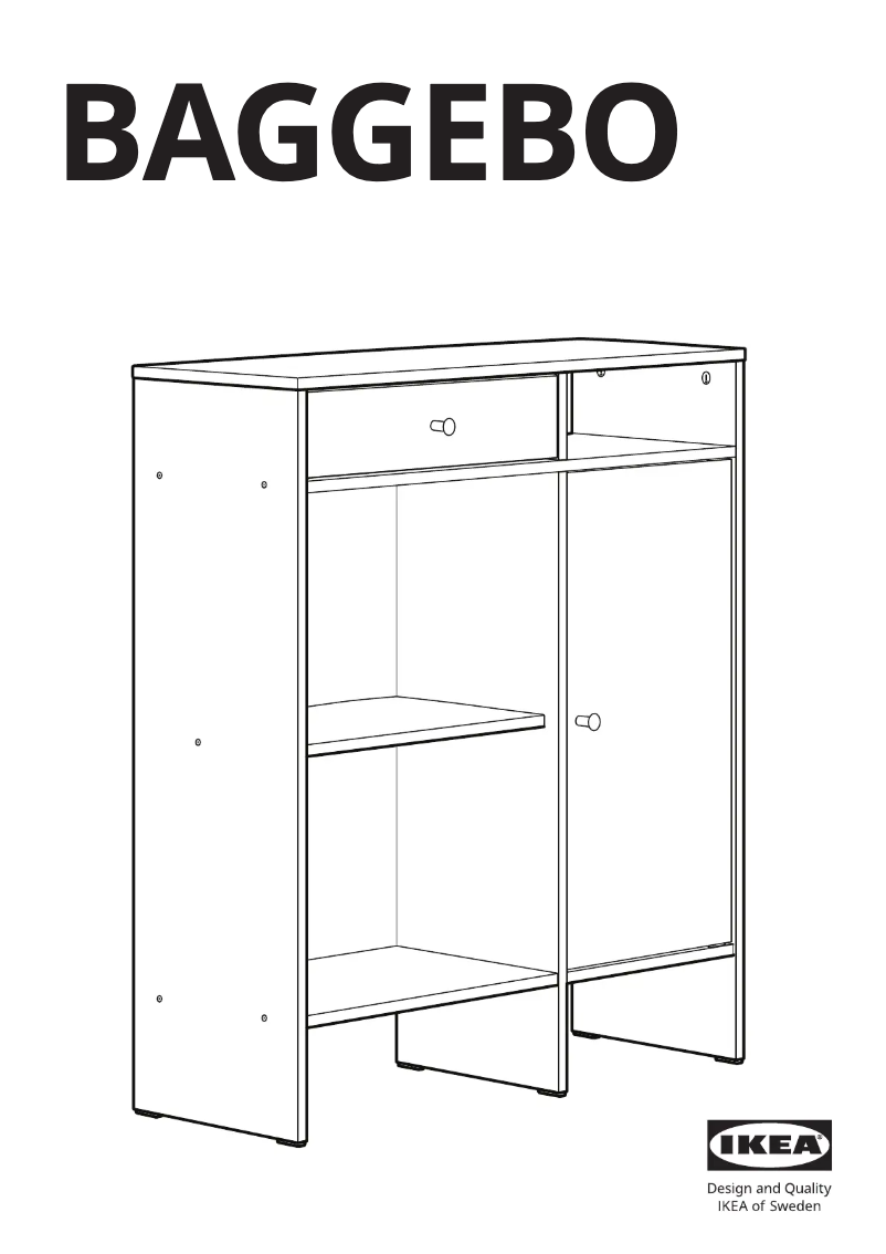 Imagen de la primera página del manual del dispositivo BAGGEBO 405.536.16
