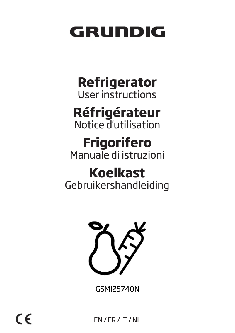 Page n°1 - Manuel utilisateur Grundig GSMI25740N