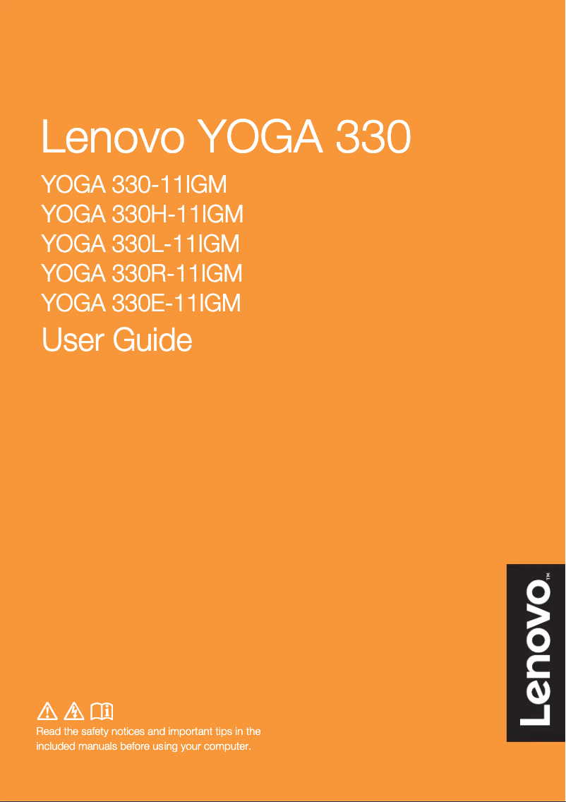 Page n°1 - Manuel utilisateur Lenovo Yoga 330-11IGM