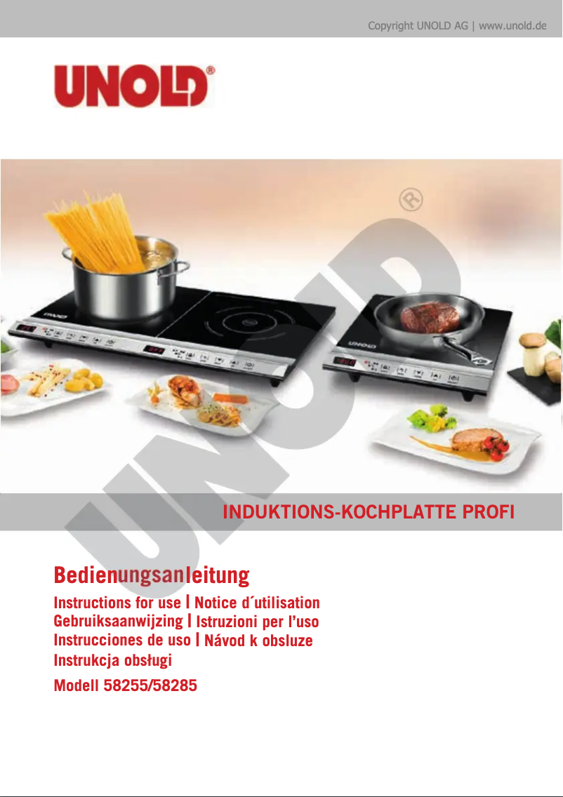 Page n°1 - Manuel utilisateur Unold 58255