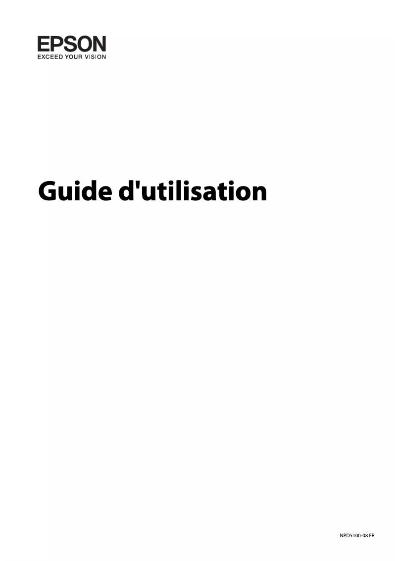 Page 1 de la notice Manuel utilisateur Epson WorkForce Pro WF-R8590