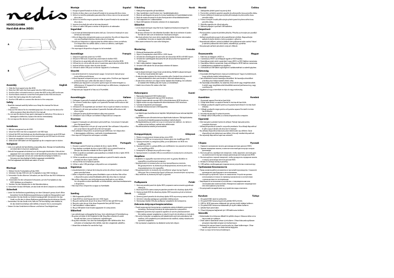 Page 1 de la notice Manuel utilisateur Nedis HDDE35200BK