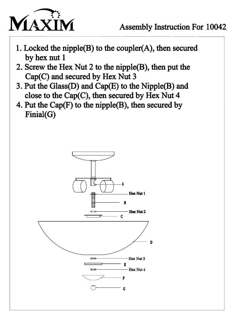 Page n°1 - Manuel utilisateur Maxim 10042FTOI