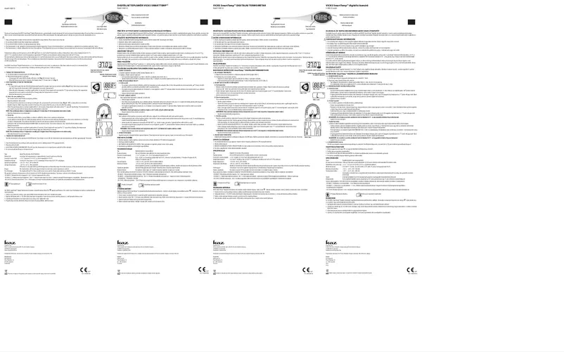 Page 1 de la notice Manuel utilisateur Vicks SmartTemp V900F-EE