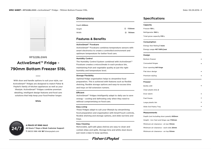 Image de la première page du manuel de l'appareil RF522BLGW6