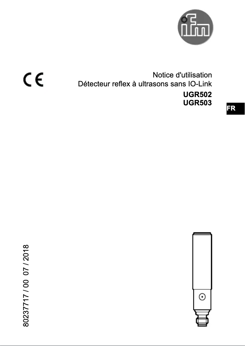 Image de la première page du manuel de l'appareil UGR503
