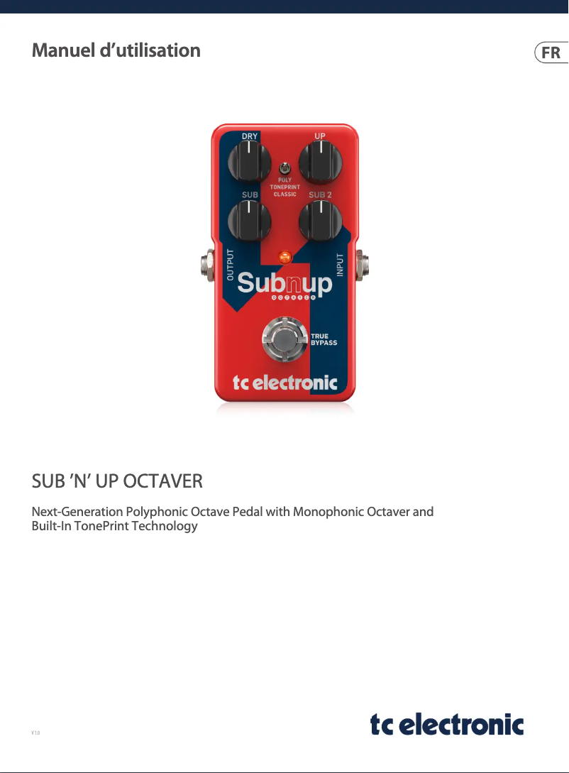 Page n°1 - Manuel utilisateur TC Electronic Sub'N'Up Octaver