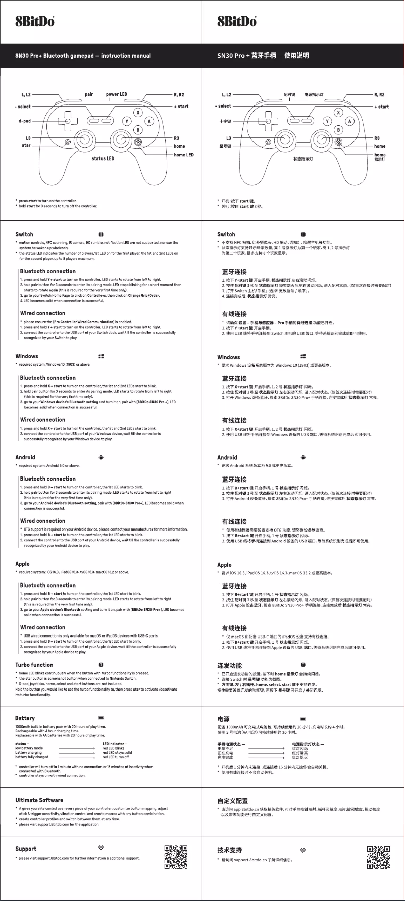 Image de la première page du manuel de l'appareil SN30 Pro+