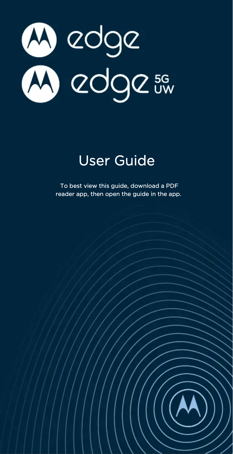 Page 1 de la notice Manuel utilisateur Motorola Edge 5G UW