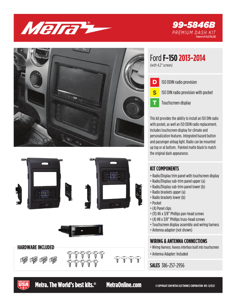 Página 1 del manual Ficha técnica AXESS 99-5846B