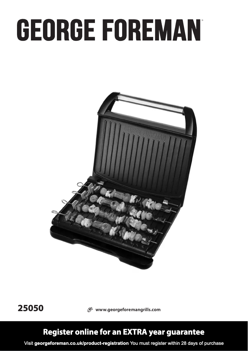 Page 1 de la notice Manuel utilisateur George Foreman 25050