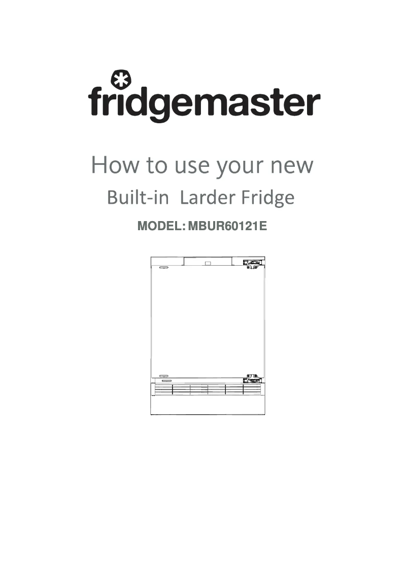 Page n°1 - Manuel utilisateur Fridgemaster MBUR60121E