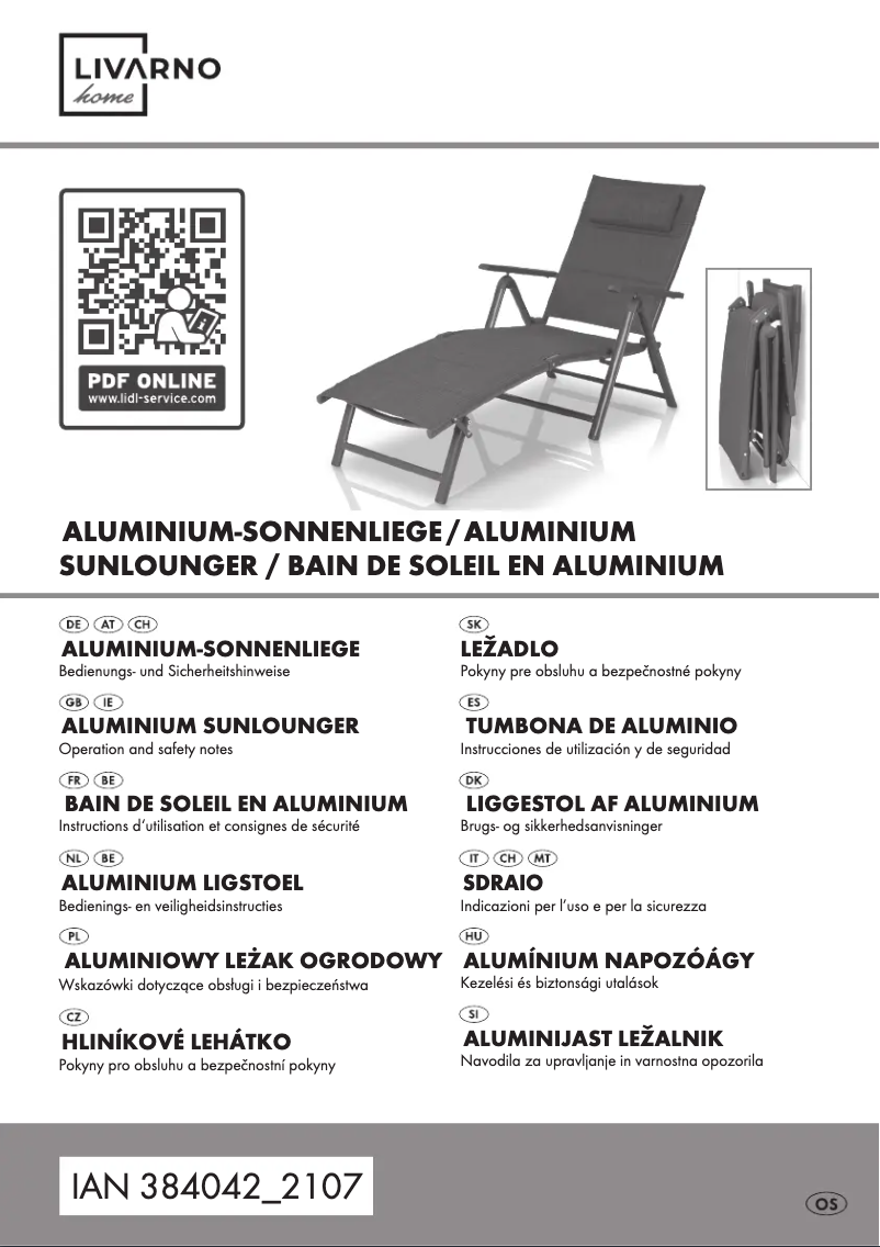 Page 1 de la notice Manuel utilisateur Livarno Lux HG05829