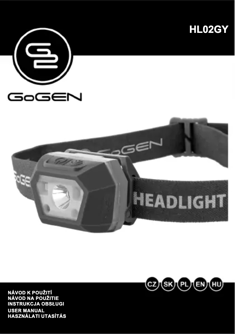 Page 1 de la notice Manuel utilisateur GoGen HL02GY