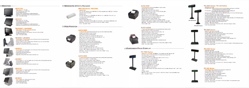 Page 1 de la notice Manuel utilisateur Posiflex CR-4004
