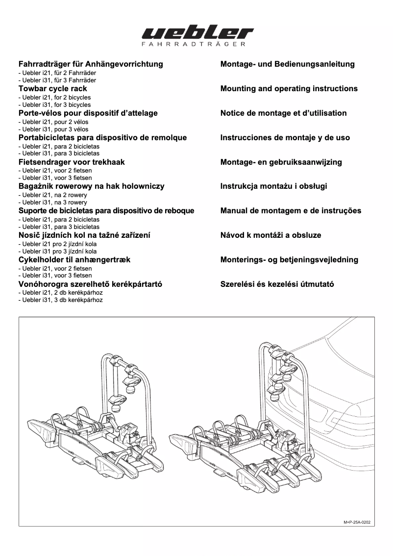 Page 1 de la notice Instructions / montage Uebler i31