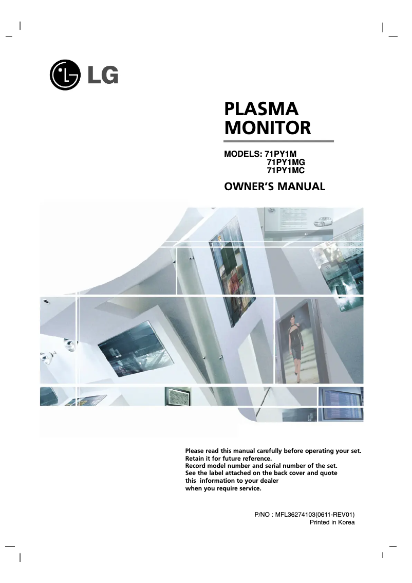 Página 1 del manual Manual de usuario LG 71PY1MV