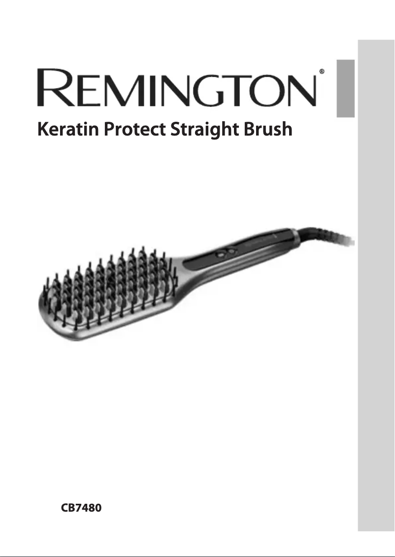 Page 1 de la notice Manuel utilisateur Remington Keratin Protect Straight Brush CB7480