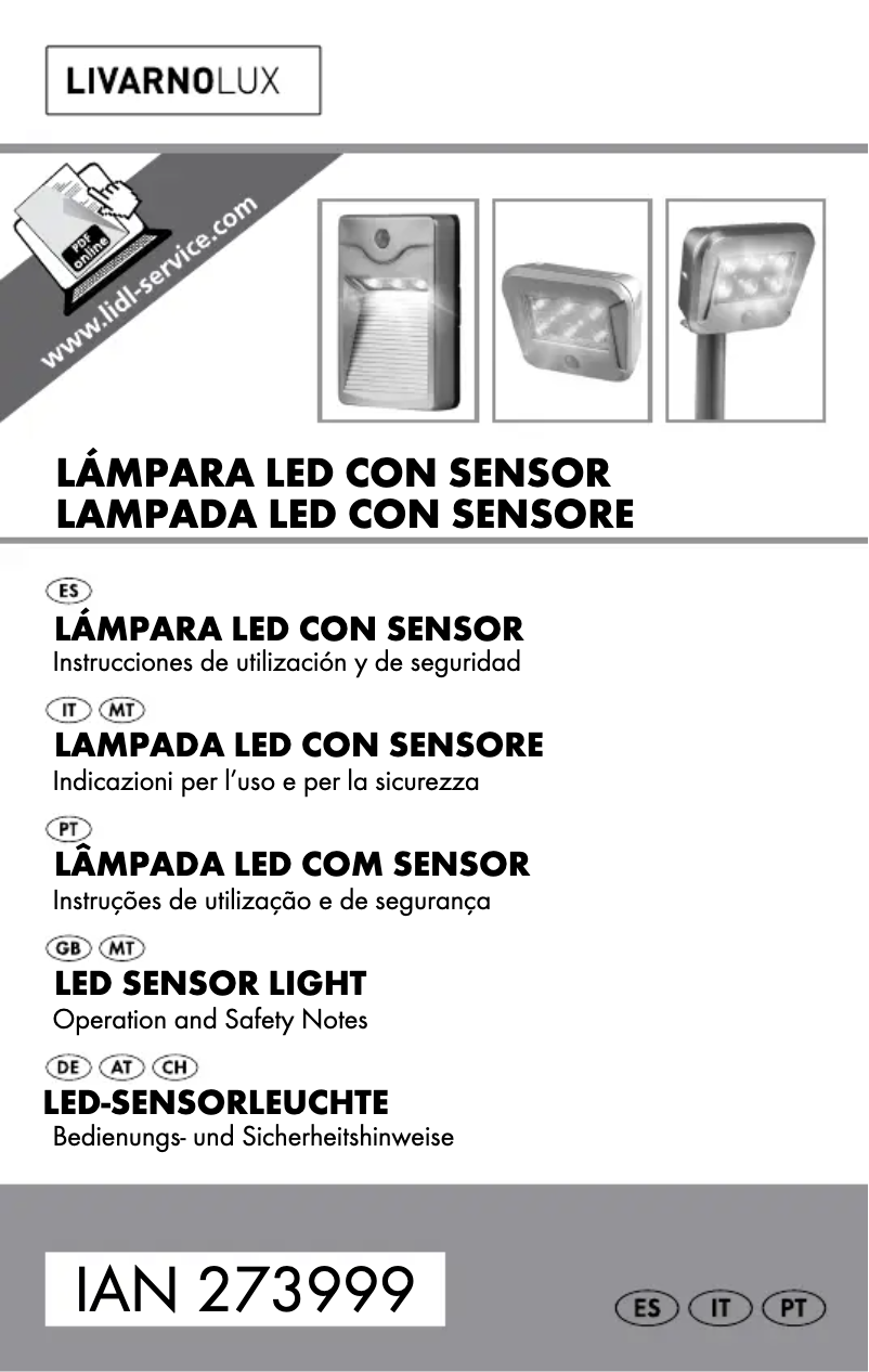 Page 1 de la notice Manuel utilisateur Livarno Lux HG00896A