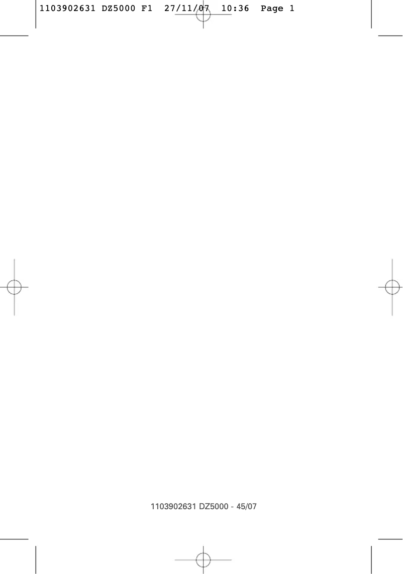 Page n°1 - Manuel utilisateur Rowenta Focus DZ5000