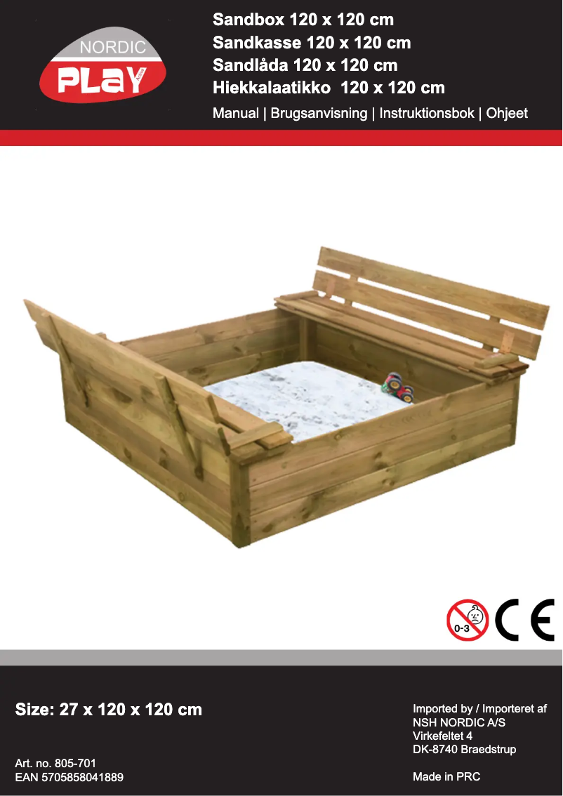 Page n°1 - Manuel utilisateur Nordic Play 805-701