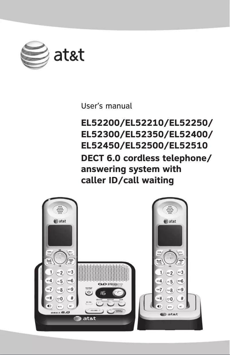 Page n°1 - Manuel utilisateur AT&T EL52200