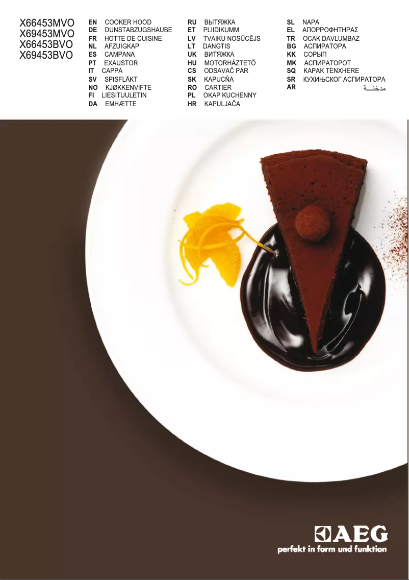 Page 1 de la notice Manuel utilisateur AEG X66453MV1