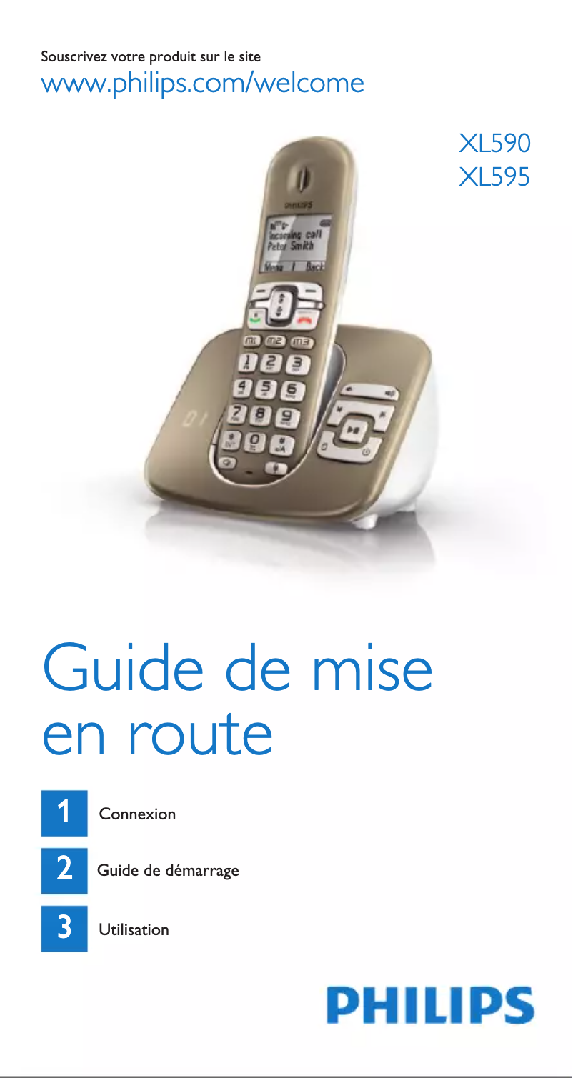 Page n°1 - Guide de démarrage rapide Philips SoClear XL5951C