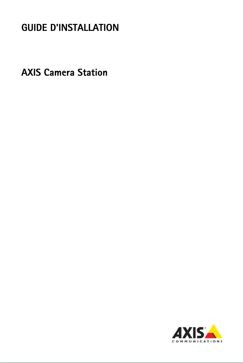 Page n°1 - Manuel utilisateur Axis Camera Station 5