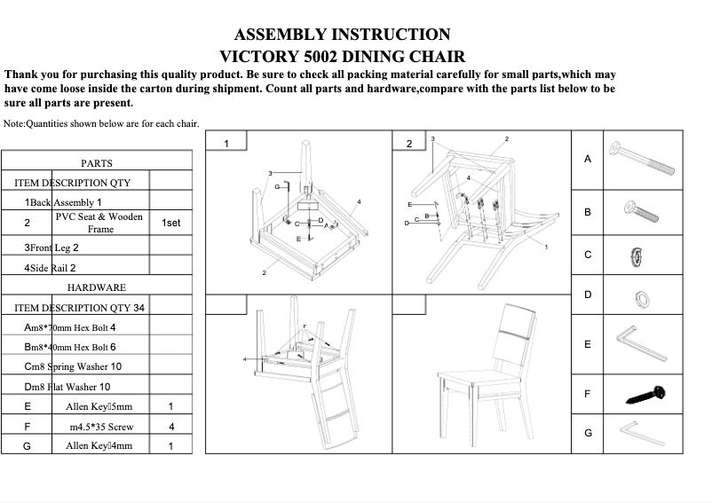 Imagen de la primera página del manual del dispositivo Victory 5002