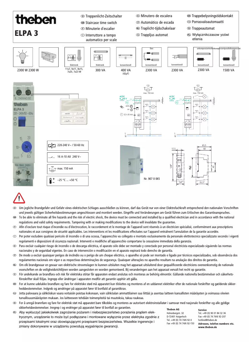 Image de la première page du manuel de l'appareil ELPA 3