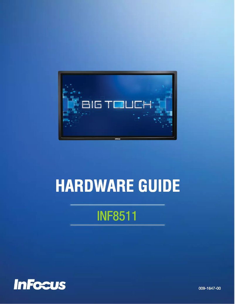 Page n°1 - Manuel utilisateur InFocus BigTouch 85"