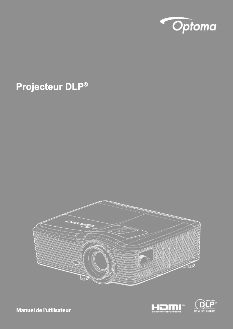 Page 1 de la notice Manuel utilisateur Optoma WU615T