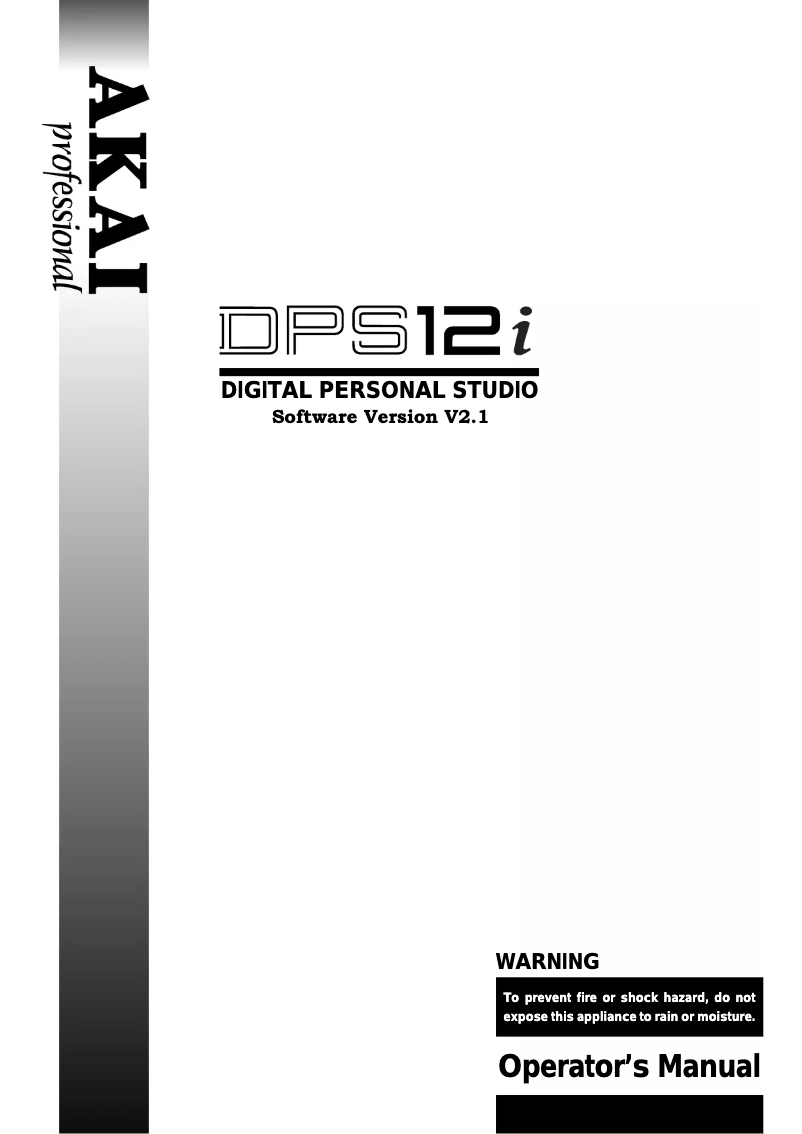 Image de la première page du manuel de l'appareil DPS12i