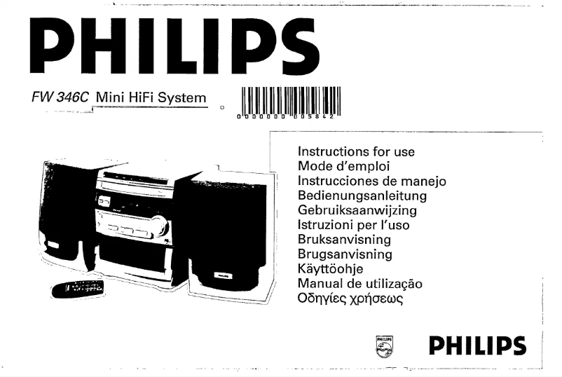 Page n°1 - Manuel utilisateur Philips FW346C