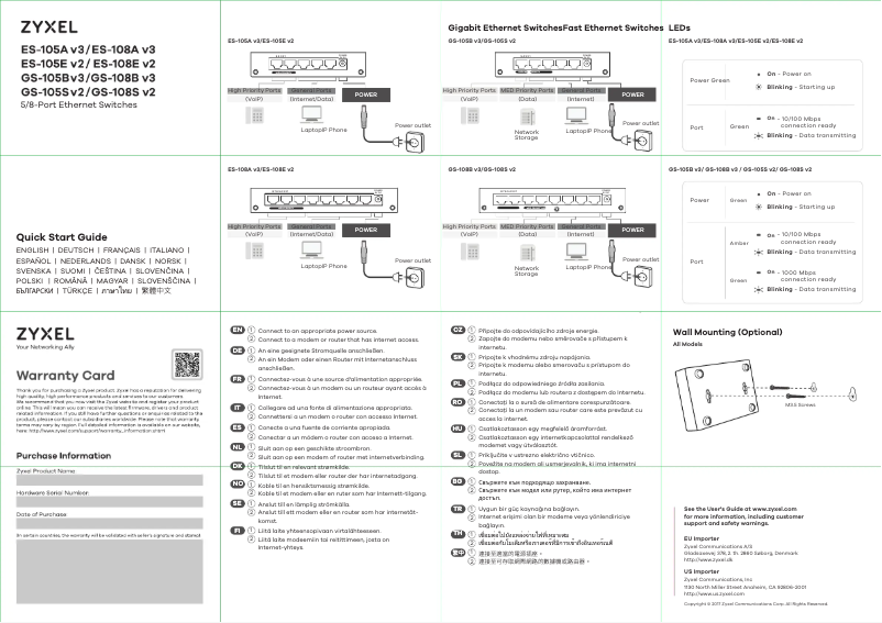 Image de la première page du manuel de l'appareil ES-105A v3