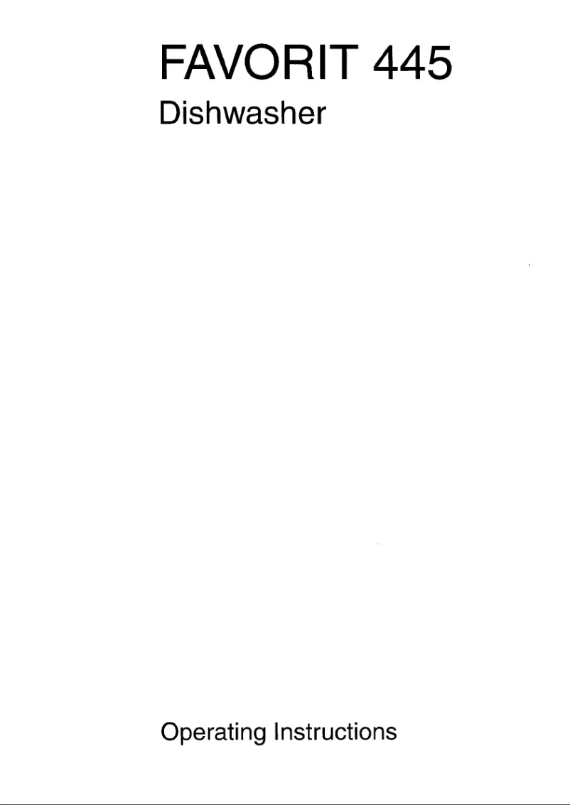 Page 1 de la notice Manuel utilisateur AEG Favorit 445