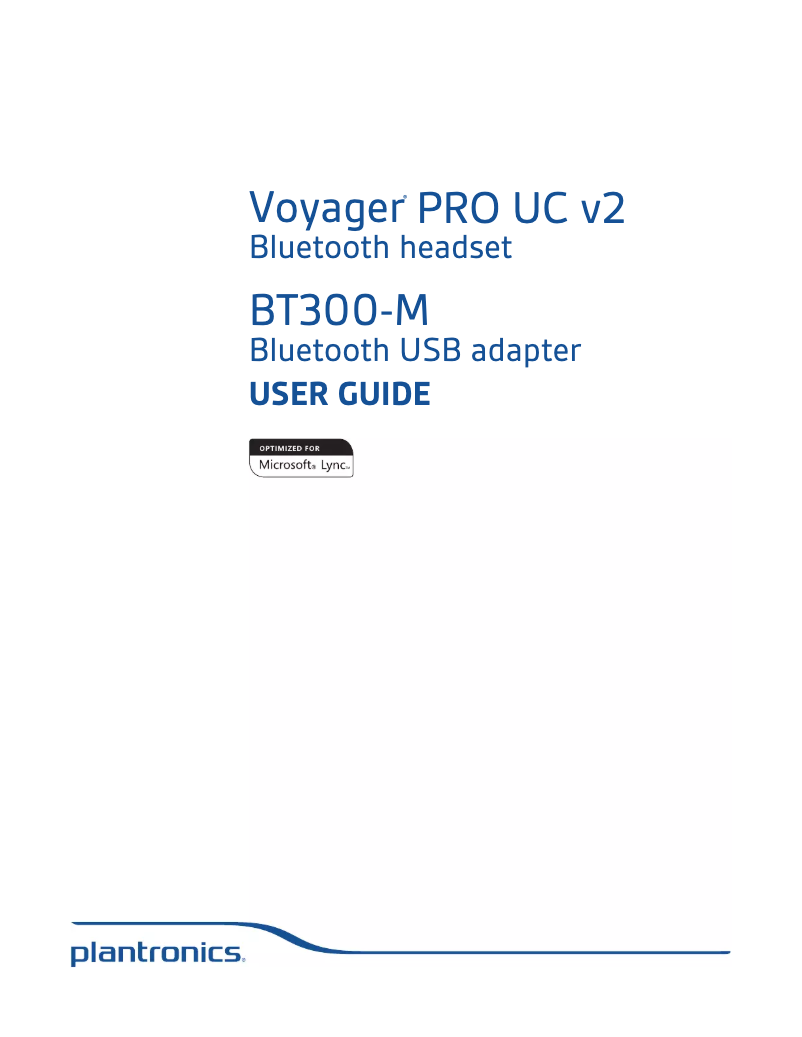 Image de la première page du manuel de l'appareil Voyager Pro V2