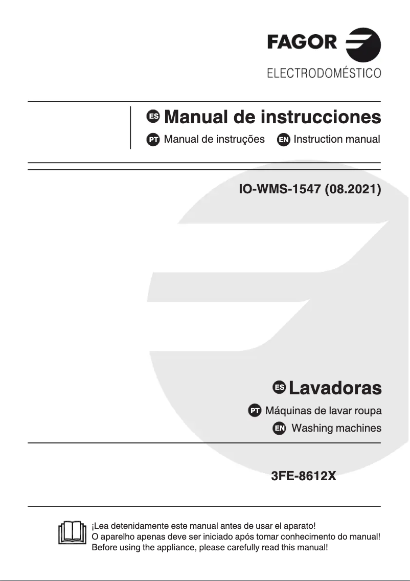 Page n°1 - Manuel utilisateur Fagor 3FE-8612X